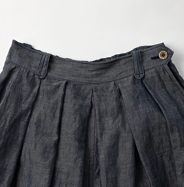 Cotton Linen Dungaree Bloomer Pants Nou Detail