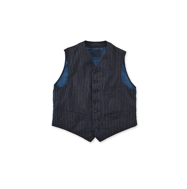 Indigo Cook Weather 908 Vest Indigo Pinstripes