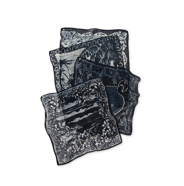 Indigo Gauze Picture Book Bandana