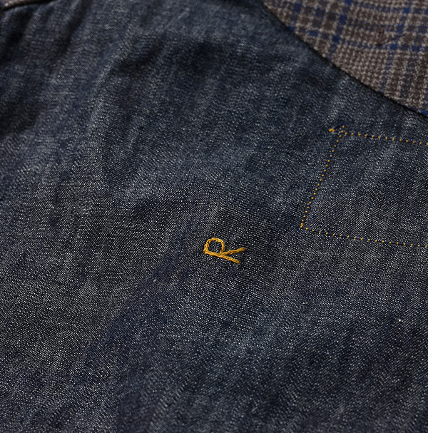 Yorimoku Cotton Tweed 908 4-pocket Vest Detail