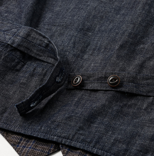 Yorimoku Cotton Tweed 908 4-pocket Vest Detail