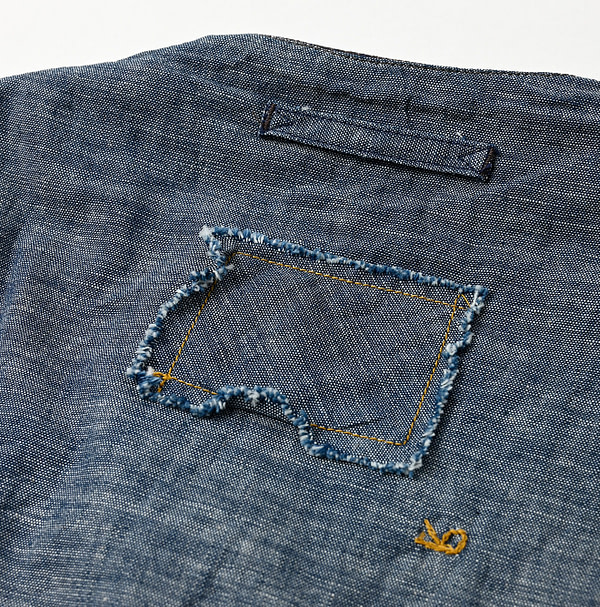 Yorimoku Cotton Tweed 908 4-pocket Vest Detail