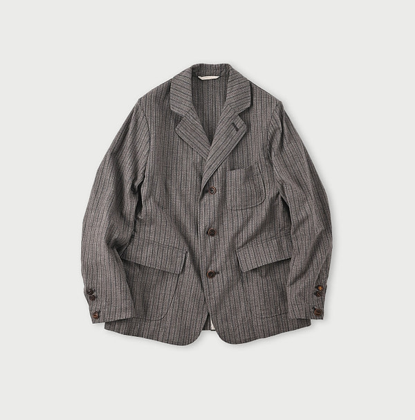 Yorimoku Cotton Tweed 908 Blazer Yorimoku Stripe