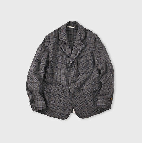 Yorimoku Cotton Tweed 908 Blazer Yorimoku Glen Check