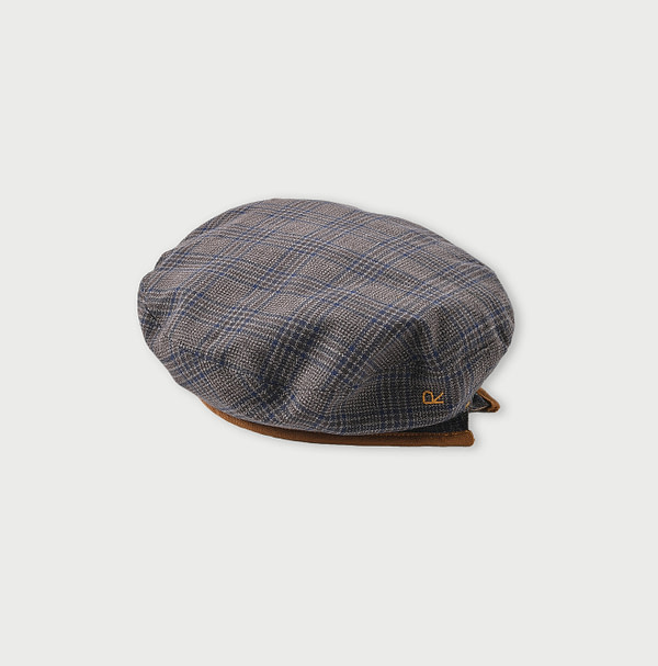 Yorimoku Cotton Tweed Beret Yorimoku Glen Check