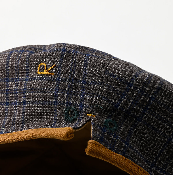 Yorimoku Cotton Tweed Beret Detail