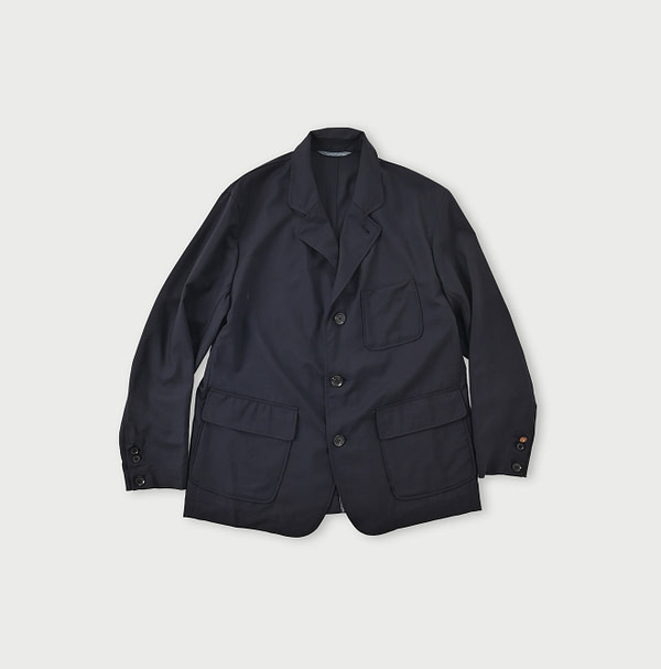 Combed Wool Blazer Navy