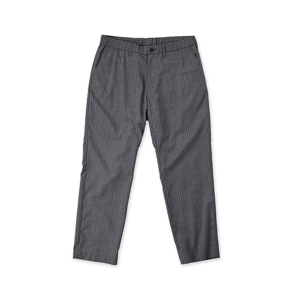 Combed Wool Easy Slacks MEN Gray Stripe