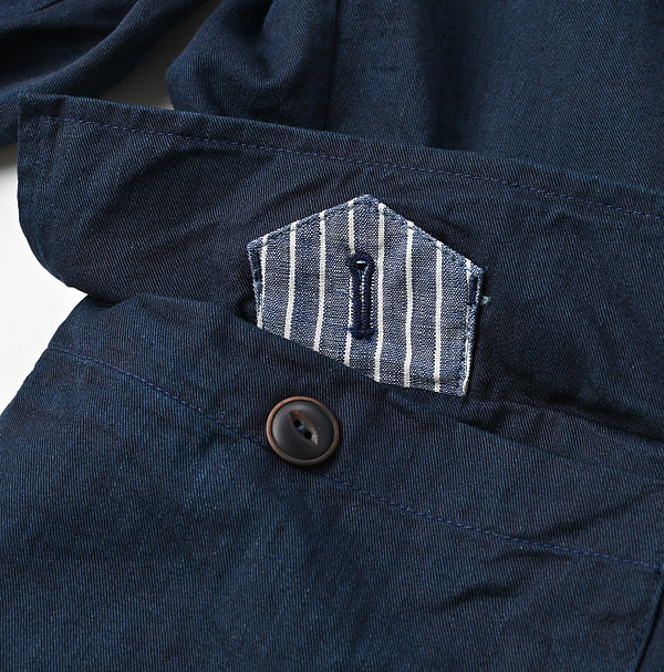 Indigo Okome Chino Chir-go Jacket MEN Detail