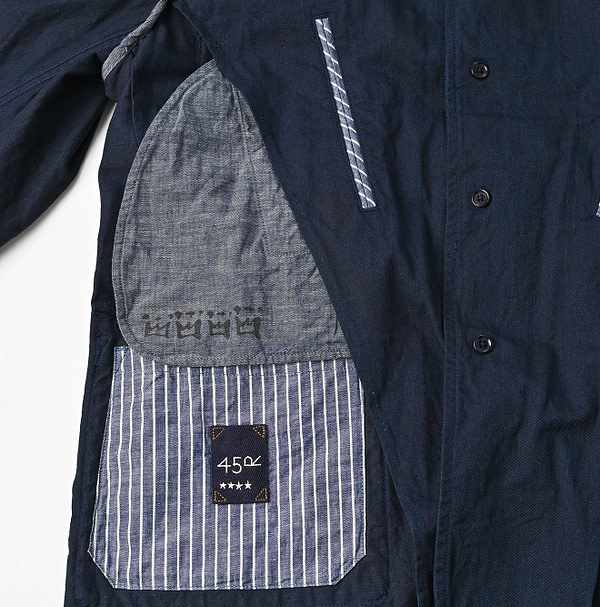 Indigo Okome Chino Chir-go Jacket MEN Detail