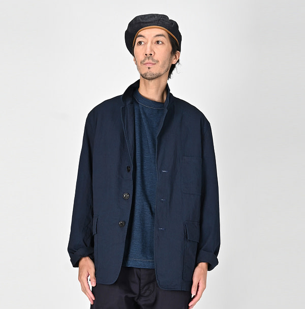 Indigo Okome Chino Chir-go Jacket MEN Male Model