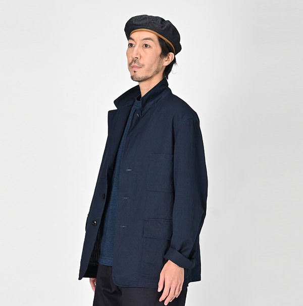 Indigo Okome Chino Chir-go Jacket MEN Male Model