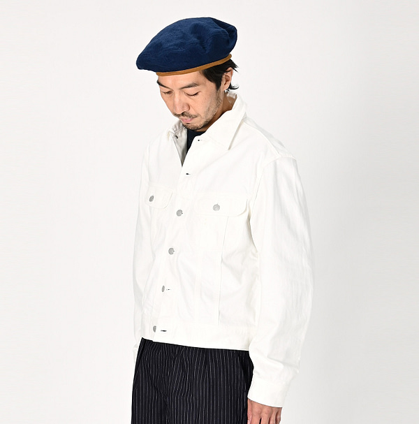 Rye Mugi Denim 908 Hikohime Jacket White Male Model