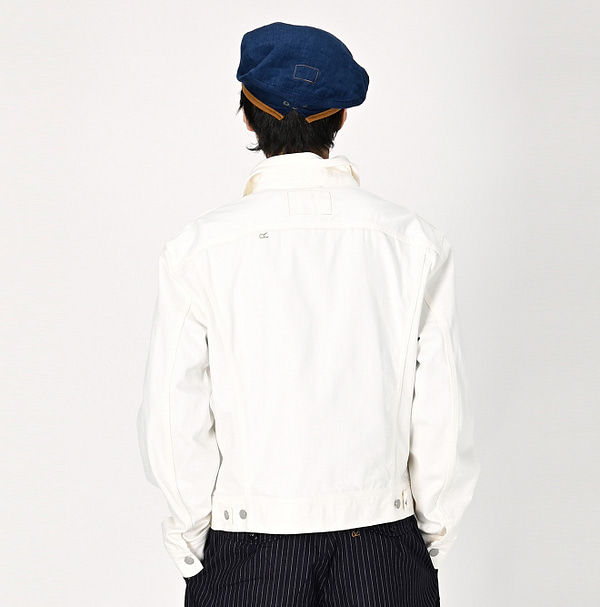 Rye Mugi Denim 908 Hikohime Jacket White Male Model