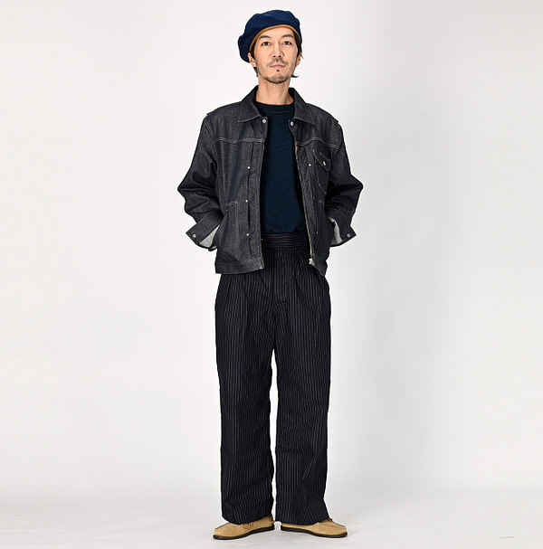 Rye Mugi Denim 908 Crosby Denim Jacket Itchora Male Model