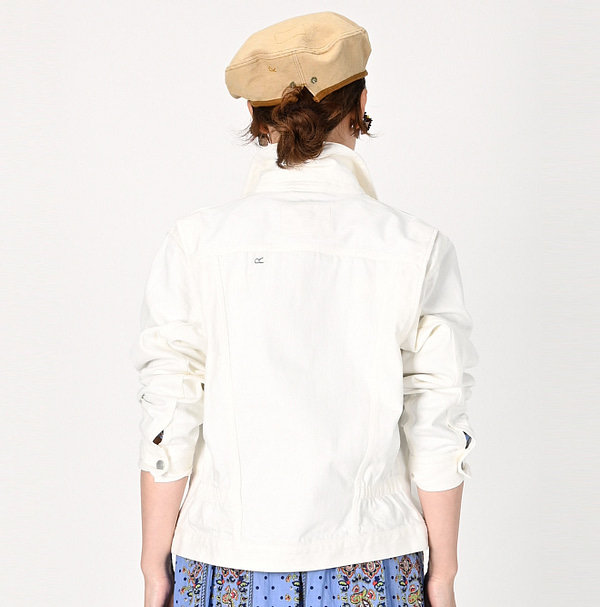 Rye Mugi Denim 908 Crosby Denim Jacket White Female Model