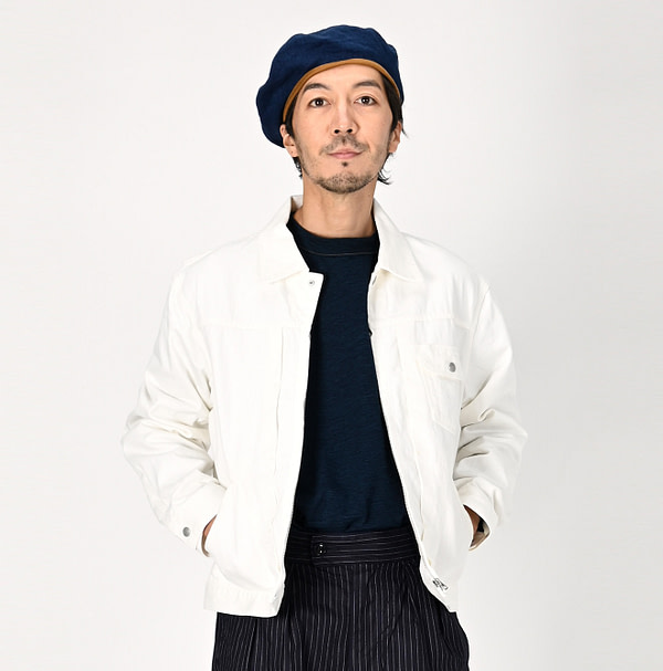 Rye Mugi Denim 908 Crosby Denim Jacket White Male Model