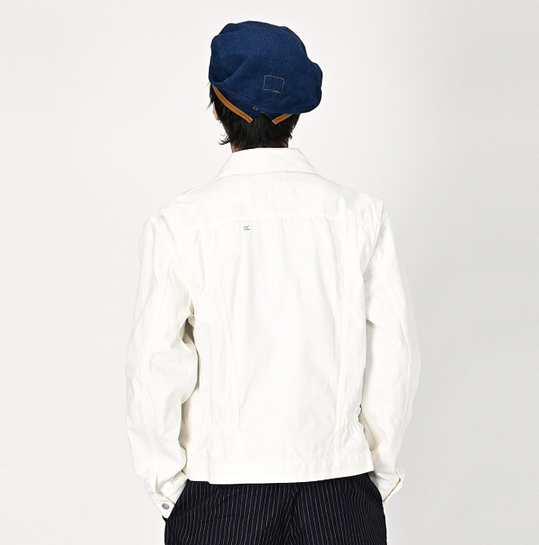 Rye Mugi Denim 908 Crosby Denim Jacket White Male Model