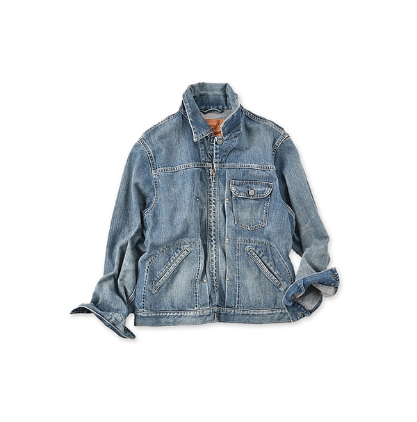 Rye Mugi Denim 908 Crosby Denim Jacket Indigo R66 Tan