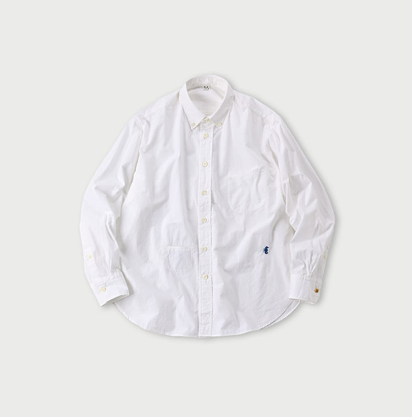 No.180 Miko 908 Ocean Button Down Shirt White