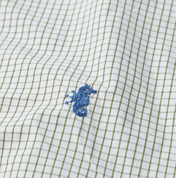 No.180 Miko 908 Ocean Button Down Shirt Detail