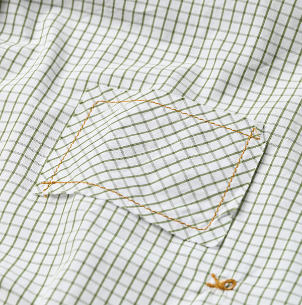 No.180 Miko 908 Ocean Button Down Shirt Detail