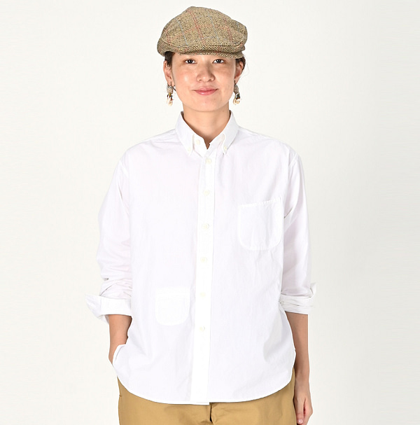 No.180 Miko 908 Ocean Button Down Shirt Female Model