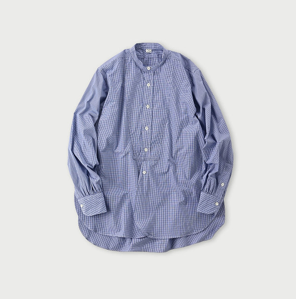 No.180 Miko 908 Big Googoo Shirt Blue Mini Gingham