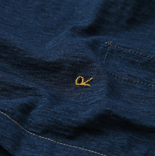 Indigo Tenjiku Square T-shirt Detail