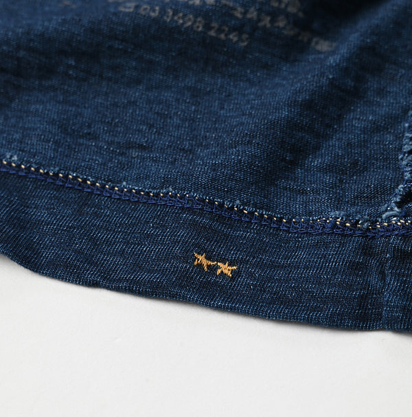 Indigo Tenjiku Square T-shirt Detail