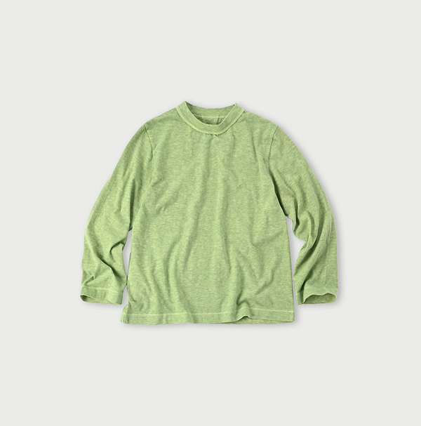 Plant Dyed Tenjiku Square T-shirt Celery