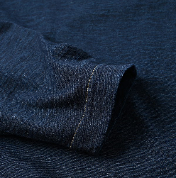 Indigo Tenjiku 908 Ocean T-shirt Detail