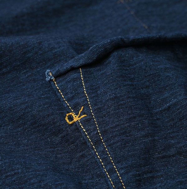 Indigo Tenjiku 908 Ocean T-shirt Detail