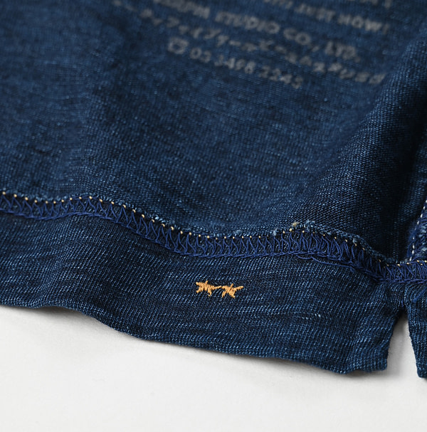 Indigo Tenjiku 908 Ocean T-shirt Detail