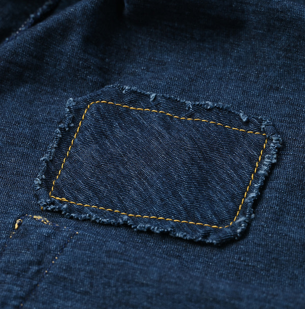 Indigo Tenjiku 908 Ocean T-shirt Detail