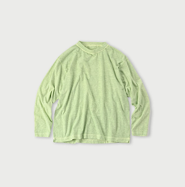 Plant Dyed Tenjiku 908 Ocean T-shirt Napa Cabbage