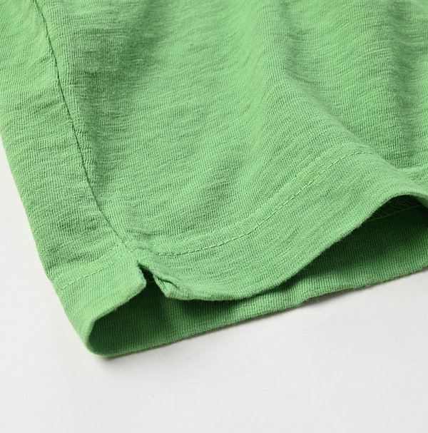 Plant Dyed Tenjiku 908 Ocean T-shirt Detail