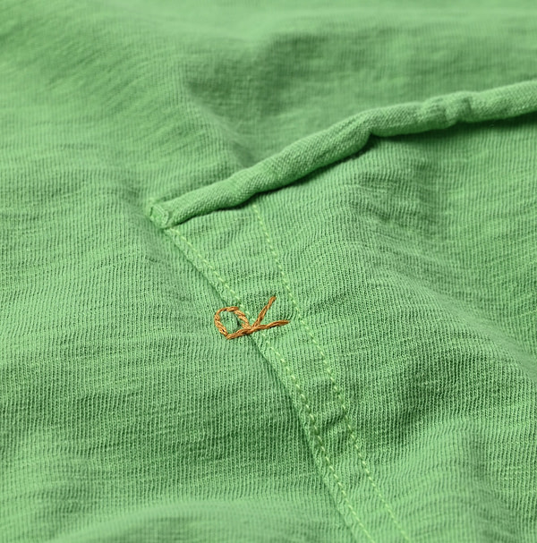 Plant Dyed Tenjiku 908 Ocean T-shirt Detail