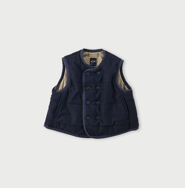 Jersey Furano Reversible Quilt Vest Navy