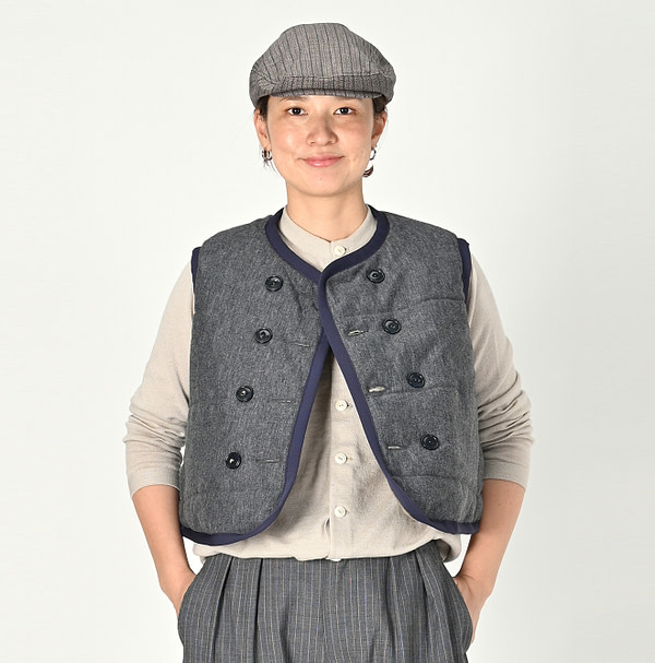 Jersey Furano Reversible Quilt Vest Female Model