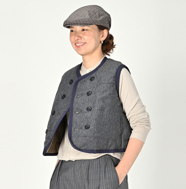 Jersey Furano Reversible Quilt Vest Female Model