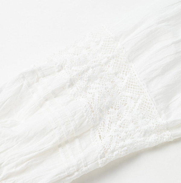 Khadi de Lace Blouse White Detail