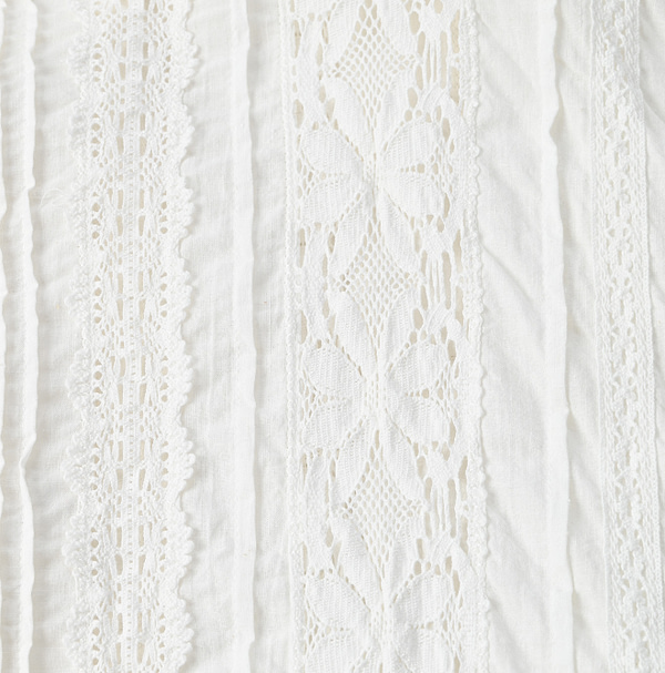 Khadi de Lace Blouse White Detail