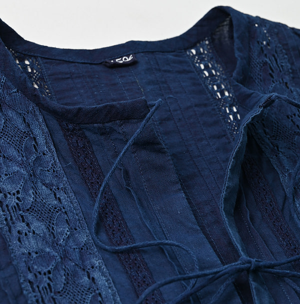 Ai Indian Khadi de Lace Blouse Detail