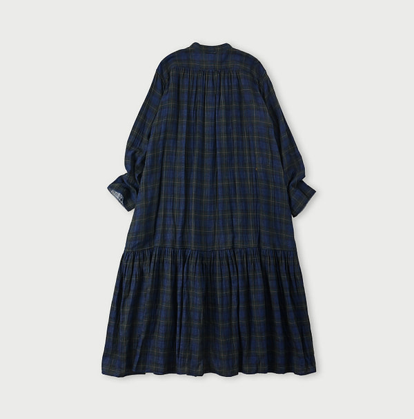 Indigo Fuwafuwa Double Woven Dress Black