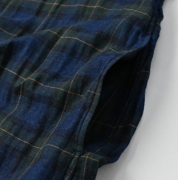 Indigo Fuwafuwa Double Woven Dress Detail