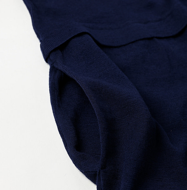 Combed Wool Tenjiku Tiered Dress Detail