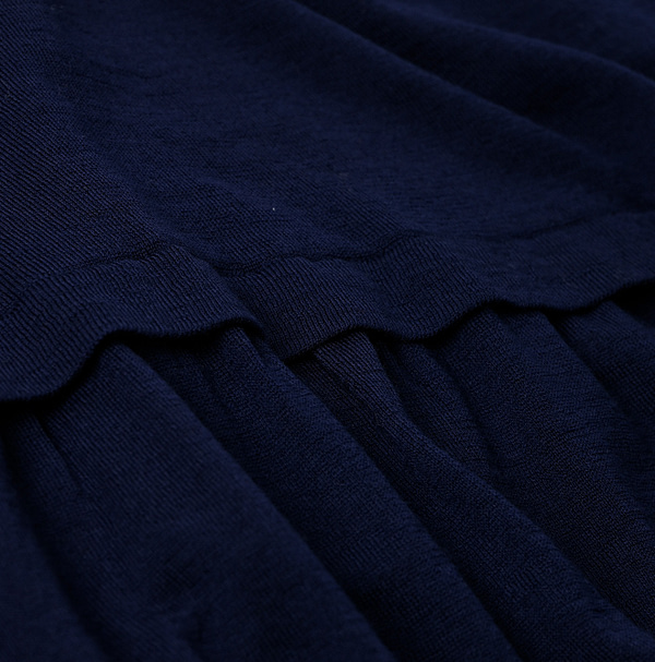 Combed Wool Tenjiku Tiered Dress Detail