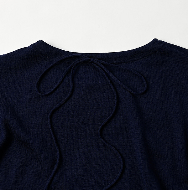 Combed Wool Tenjiku Tiered Dress Detail