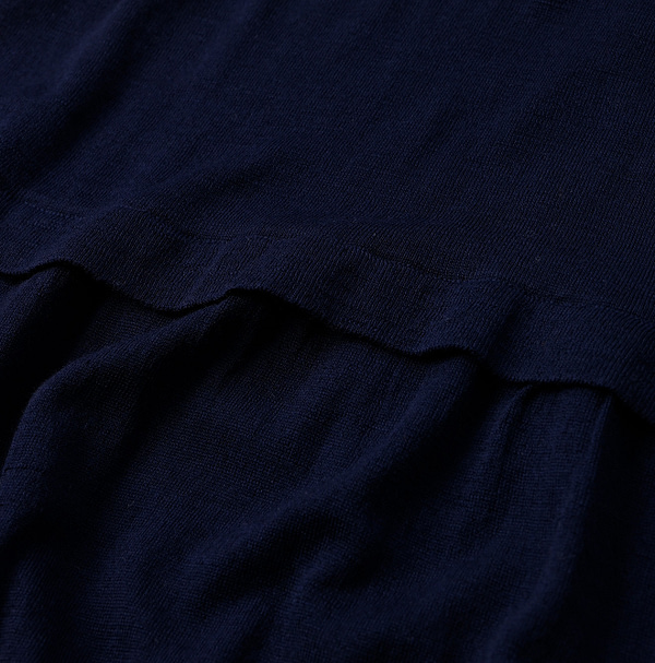 Combed Wool Tenjiku Tiered Dress Detail